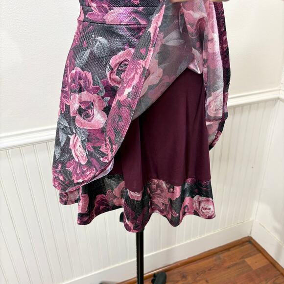 Emerald Sundae Size M Hoco Dress NEW Lace Floral Metallic Prom Formal Holiday - Picture 15 of 16